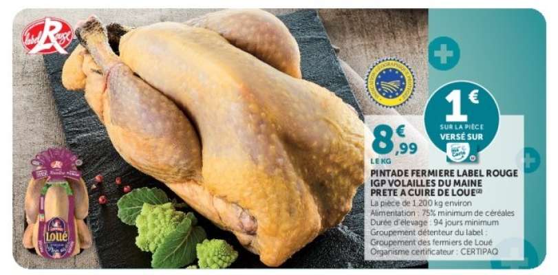 Pintade Fermière Label Rouge IGP Volailles du Maine