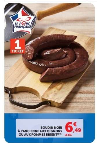 Boudin Noir à l'Ancienne aux Oignons ou aux Pommes Brient