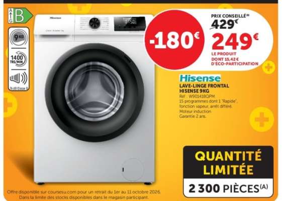 Hisense Lave linge frontal