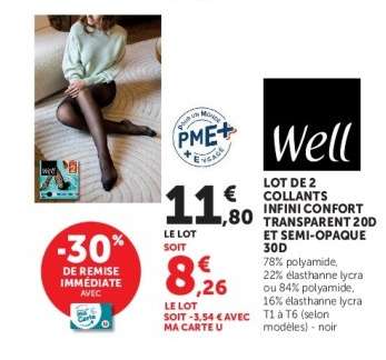 LOT DE 2 COLLANTS INFINI CONFORT TRANSPARENT 20D ET SEMI-OPAQUE 30D