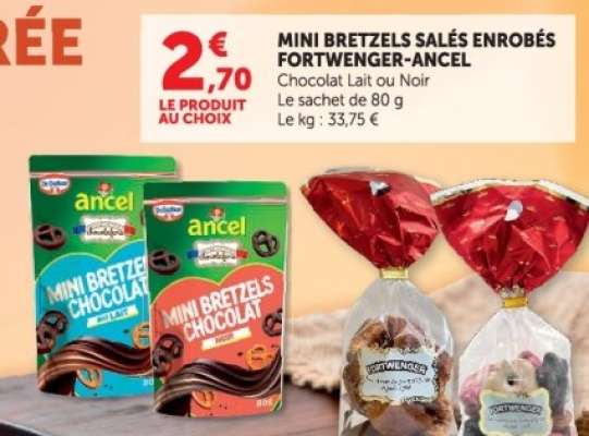 MINI BRETZELS SALÉS ENROBÉS FORTWENGER-ANCEL