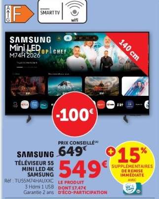 SAMSUNG TÉLÉVISEUR 55 MINI LED 4K