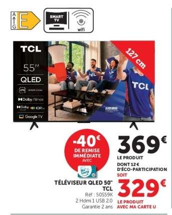 TÉLÉVISEUR QLED 50'' TCL