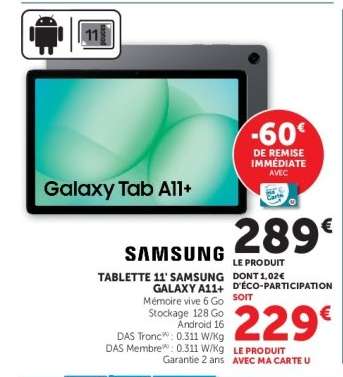 Tablette 11' Samsung Galaxy A11+