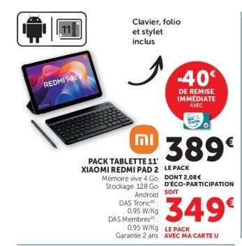 PACK TABLETTE 11" XIAOMI REDMI PAD 2