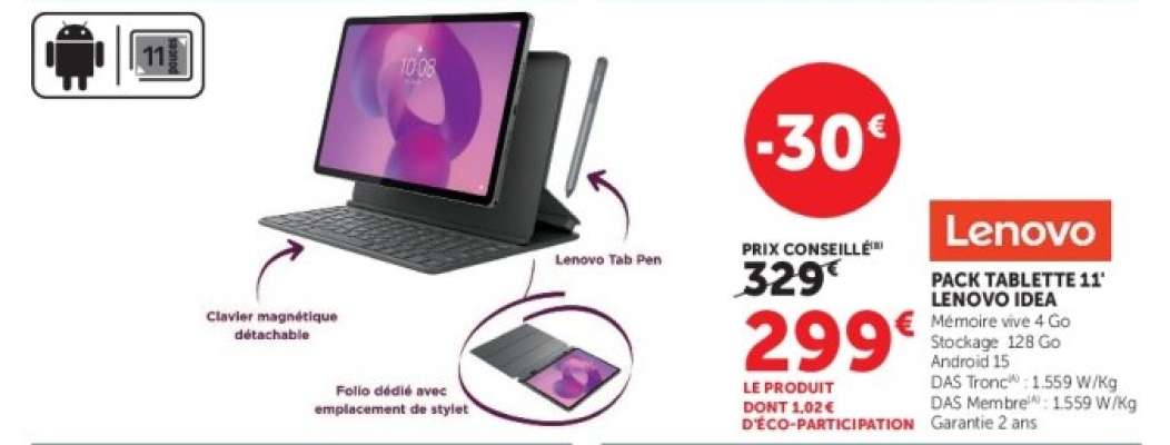 PACK TABLETTE 11' LENOVO IDEA