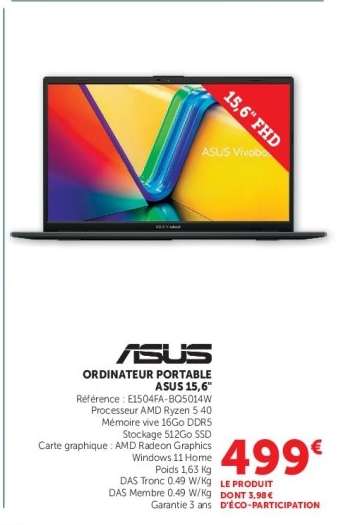 ASUS Ordinateur portable - 15.6''