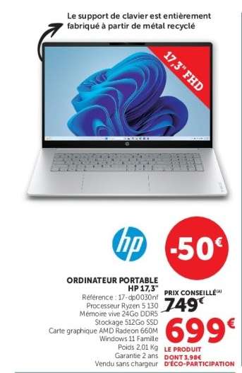 ORDINATEUR PORTABLE HP 17.3"