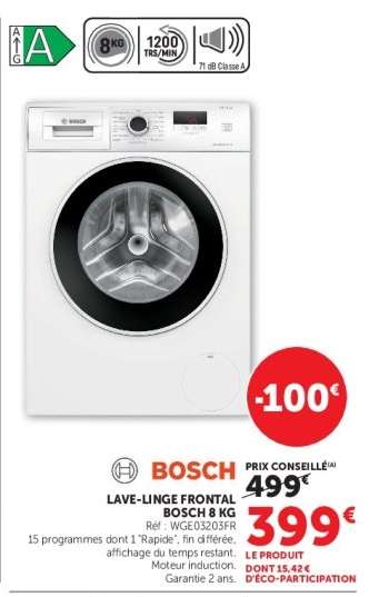 BOSCH LAVE-LINGE FRONTAL BOSCH 8 KG