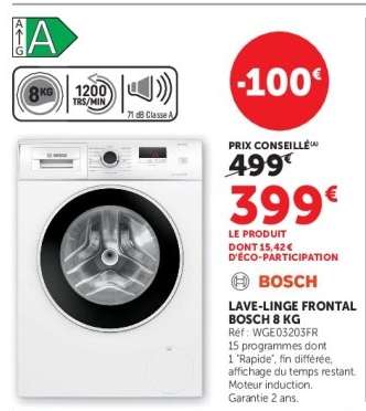 Lave-linge frontal BOSCH 8 kg