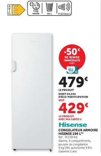 Hisense Congélateur Armoire 194 L