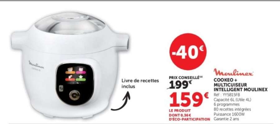 Cookeo + Multicuiseur Intelligent Moulinex
