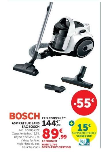 BOSCH Aspirateur sans sac