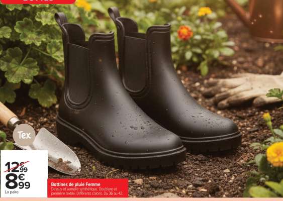 Bottines de pluie femme