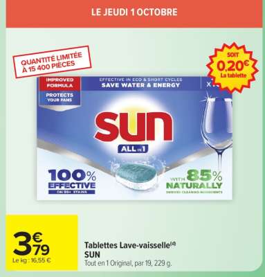 Tablettes Lave-Vaisselle SUN