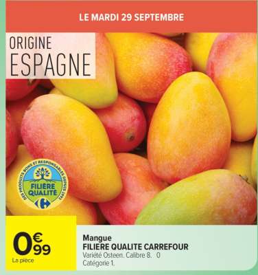 Mangue FILIERE QUALITE CARREFOUR