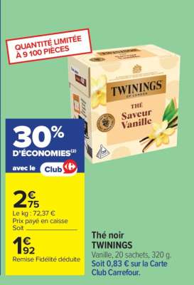 Thé noir TWININGS