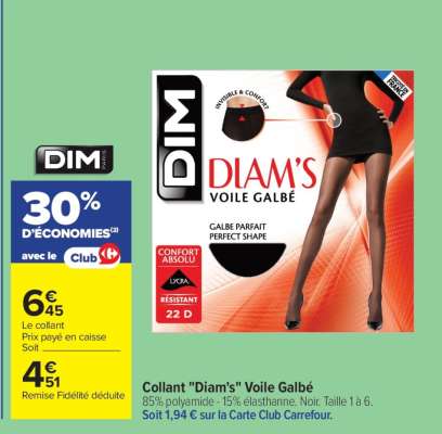Collant "Diam's" voile galbé