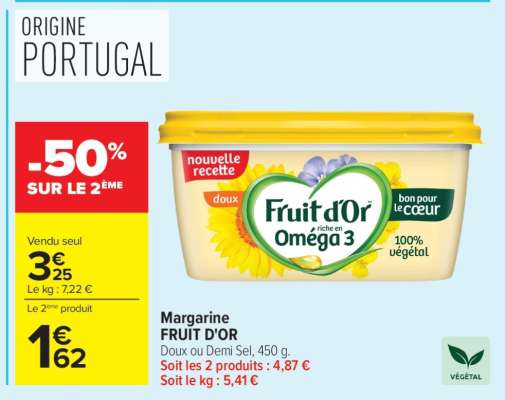 Margarine FRUIT D’OR