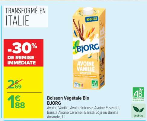 BOISSON VÉGÉTALE BIO “BJORG”