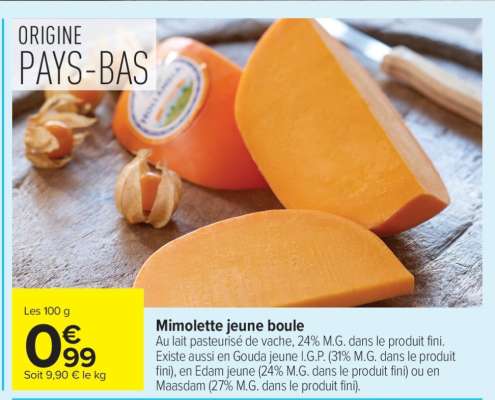 Mimolette jeune boule