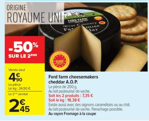 Ford farm cheesemakers cheddar A.O.P.