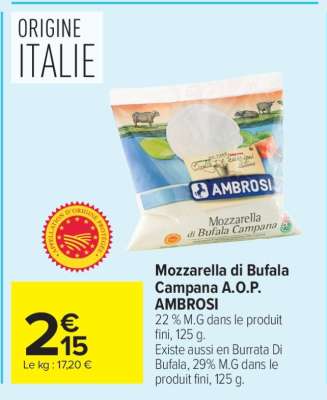 Mozzarella di Bufala Campana A.O.P. AMBROSI