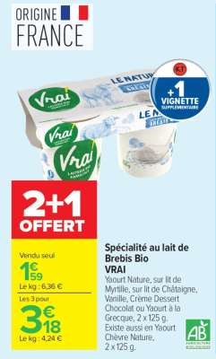 Spécialité au lait de Brebis Bio VRAI