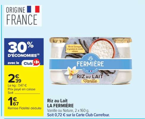 Riz Au Lait La Fermière