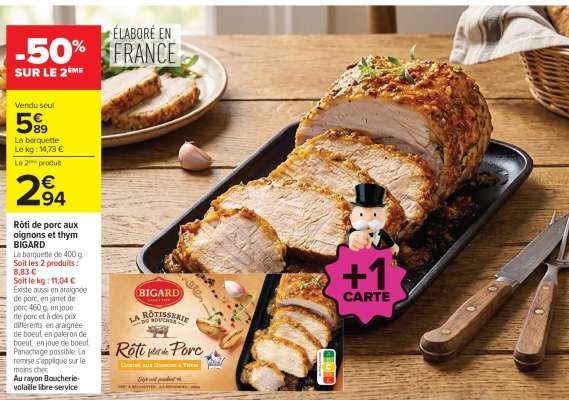 Rôti de porc aux oignons et thym BIGARD