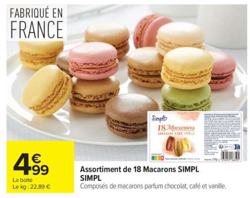 Assortiment de 18 Macarons SIMPL