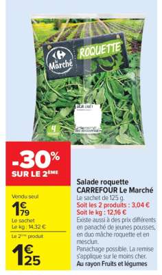 Salade Roquette CARREFOUR Le Marché