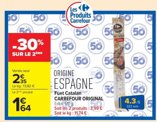 Fuet Catalan CARREFOUR ORIGINAL