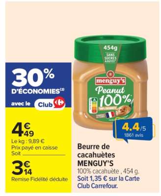 Beurre de Cacahuètes 'Menguy's'