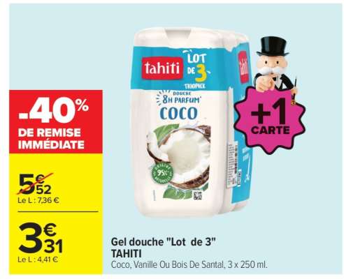 Gel douche "Lot de 3" TAHITI