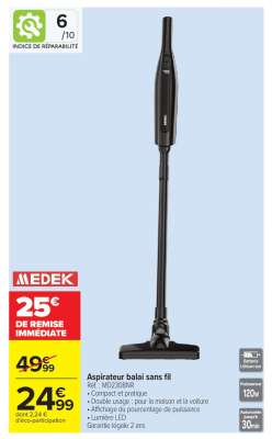Aspirateur balai sans fil