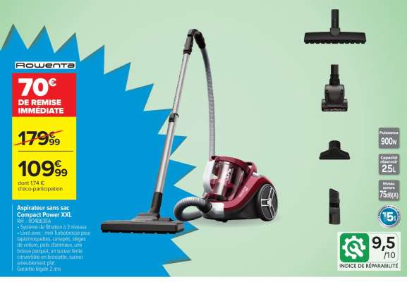 Aspirateur sans sac Compact Power XXL