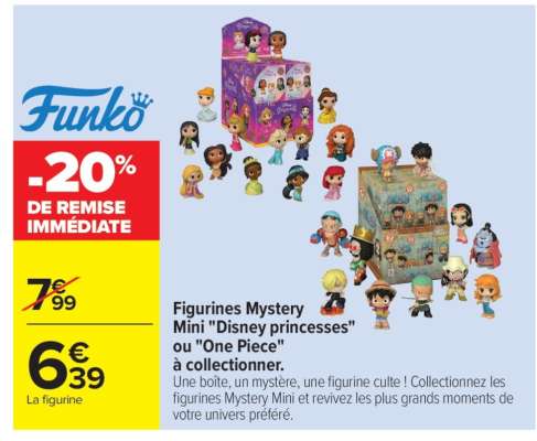 Figurines Mystery Mini "Disney princesses" ou "One Piece"