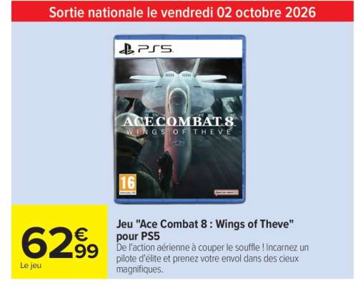 Jeu "Ace Combat 8 : Wings of Theve" pour PS5