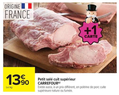 Petit salé cuit supérieur