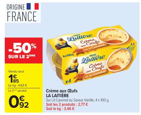 Crème Aux Oeufs La Laitière