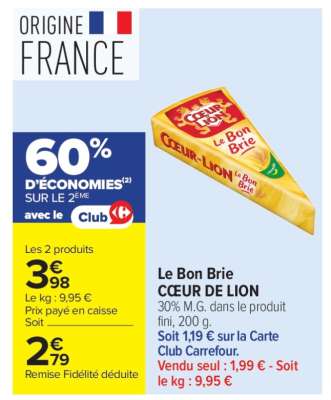 Le Bon Brie Coeur De Lion