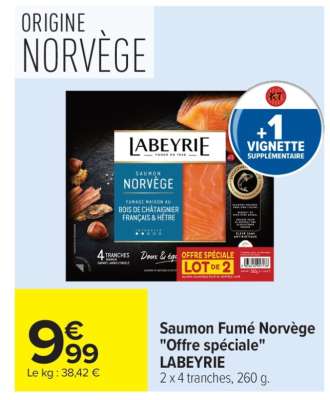 Saumon fumé Norvège "Offre Spéciale" LABEYRIE