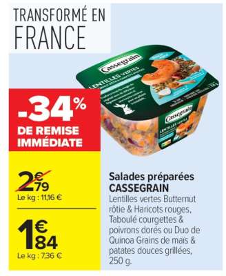 Salades préparées CASSEGRAIN