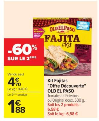 Kit Fajitas «Offre Découverte» OLD EL PASO