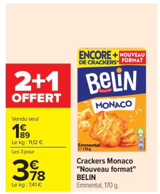 Crackers Monaco "Nouveau format" BELIN