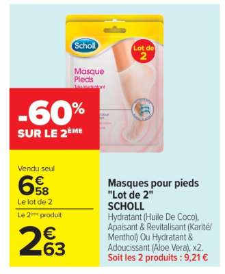 Masques pour pieds "Lot de 2" SCHOLL