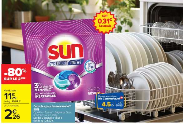 Capsules pour lave-vaisselle™ Sun