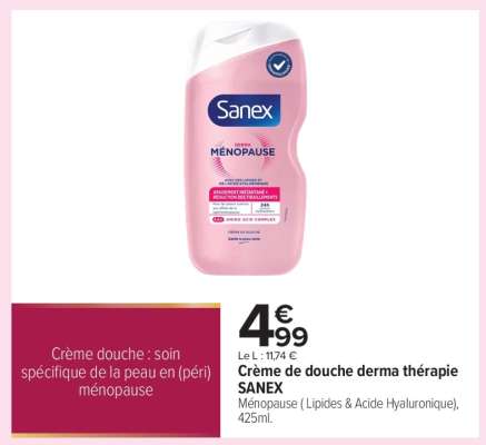 Crème de douche derma thérapie SANEX