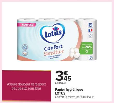 Papier hygiénique LOTUS